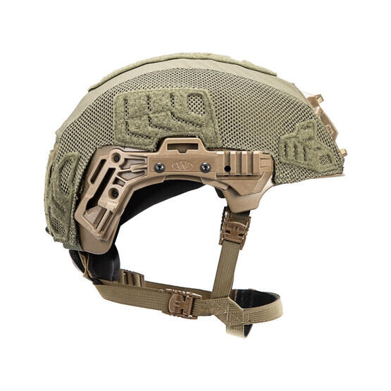 EXFIL Carbon/LTP Rail 3.0 Helmet Cover in Ranger Green from Team Wendy has loop patches for outer attachments